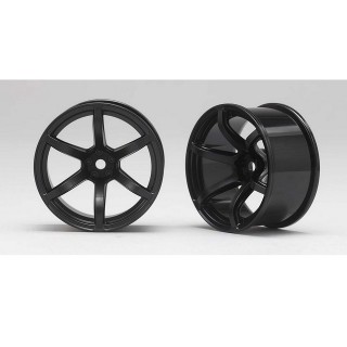 Yokomo RP Drift Wheel 6 Spokes 02 Offset 8mm (Black) [RP-6213B8A]