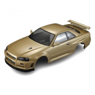 Killerbody NISSAN Skyline BNR34 Painted 4 Bodies (Champagne Gold) [48645]