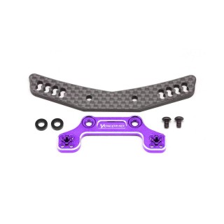 Yokomo Hybrid front shock tower Purple (graphite/aluminium) (for YD-2 Series) [Y2-017AGPA]