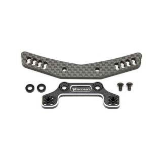Yokomo Hybrid front shock tower Black (graphite/aluminium) (for YD-2 Series) [Y2-017AGBA]