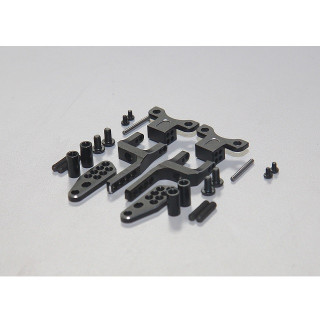 Rhino Racing Shark Rear H-arm Adapter Set (Black) [RR-1600B]