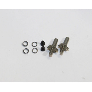 Rhino Racing Shark Hard Anodized Adjustable 85-8mm) Front Hex Hub Axle Set [RR-220]