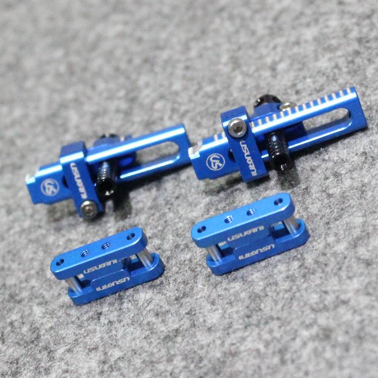 Usukani Aluminium alloy adjustable Bracket for Usukani invisible body post/2pcs(YOKOMO-BLUE) [US8009-YB]