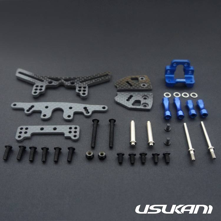Usukani Front suspension Structural System for Yokomo SD plastic chassis(Yokomo Blue) [US-88104-YB]