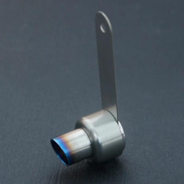 Usukani Stainless Steel Exhaust Pipe For 1/10  (For 5mm LED/Sloping) Length:21mm,diameter:F/10mm,R/17mm [US-88523A]