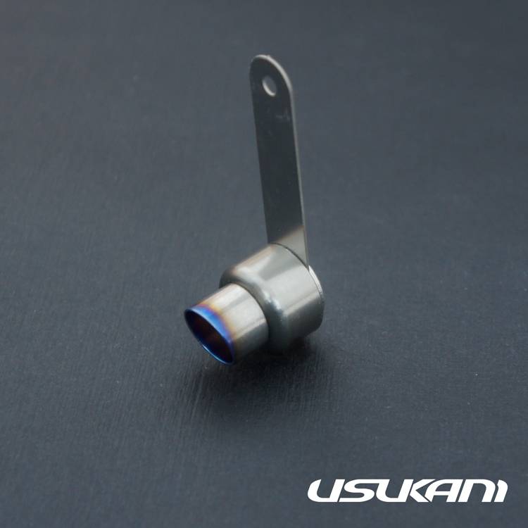 Usukani Stainless Steel Exhaust Pipe For 1/10  (For 5mm LED/Sloping) Length:21mm,diameter:F/12mm,R/17mm [US-88525A]