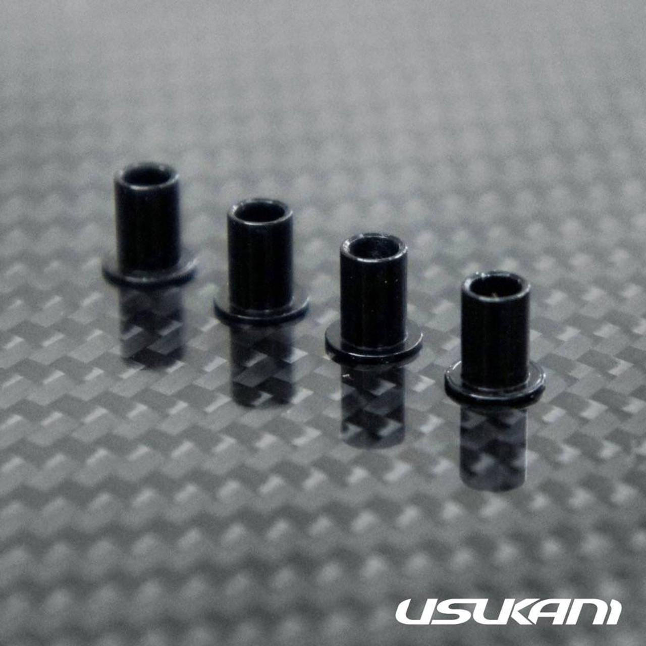 Usukani/3.0mm AL spare Bush set For US lower arm/4pcs (black) [US88119]