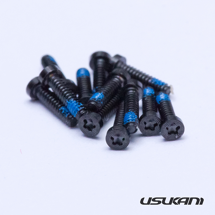 Usukani Extreme Exquisite Replica Screw For 1/10 Bodyshell/50pcs + Tool (Black) [US88140]