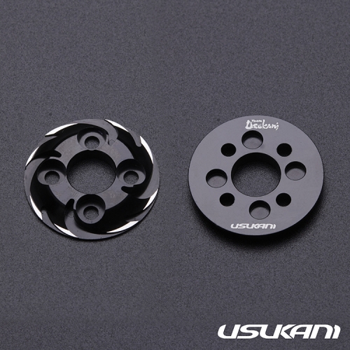 Usukani Spur Gear Cover (Black)                          Specifications: Outside Diameter approx 27.5mm, Thickness approx 3.5mm, weight approx 2g [US88186]