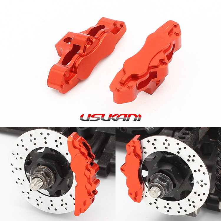 Usukani V2.0 AL Simulation Brake Calipers Small/2pcs (Red) -- For PDS [US88310]