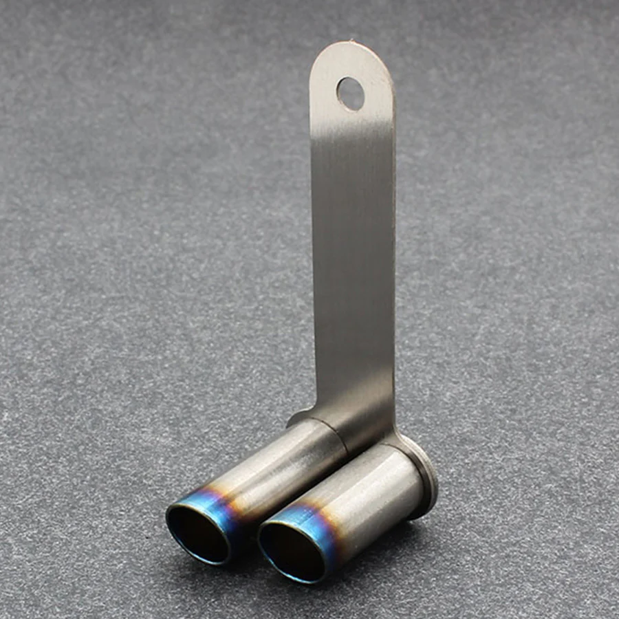 Usukani Stainless Steel Exhaust Pipe For 1/10  (For 3mm LED/Sloping) Length:22/19mm [US88519A]