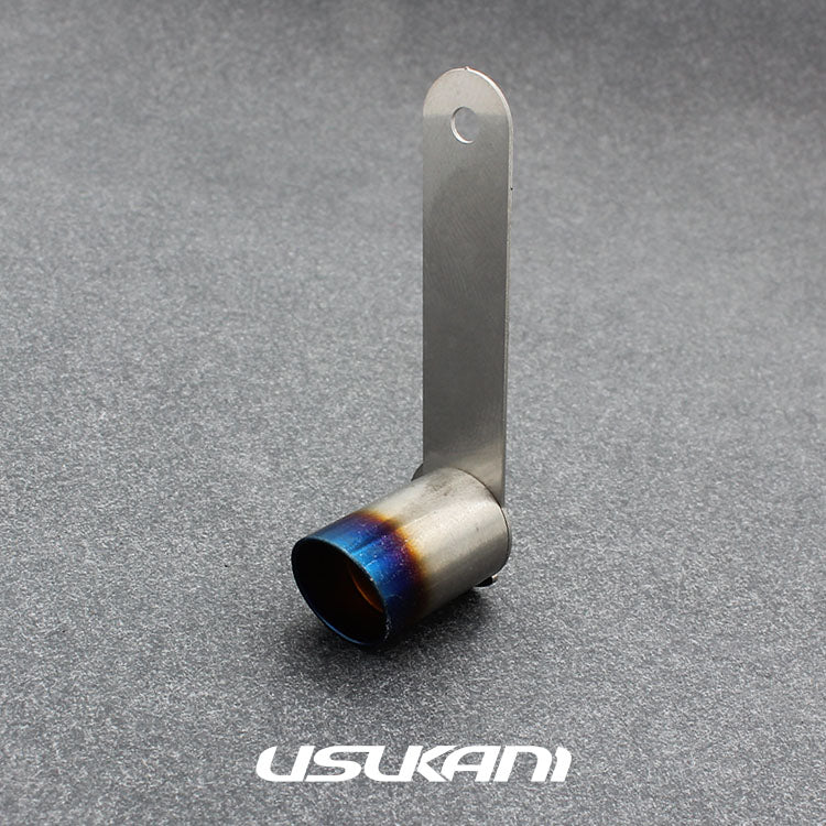 Usukani Stainless Steel Exhaust Pipe For 1/10  (For 5mm LED/Sloping) Length:18mm,diameter：12mm [US88527B]