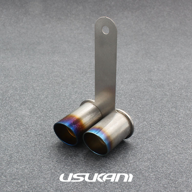 Usukani Stainless Steel Exhaust Pipe For 1/10  (For 5mm LED/Sloping) Length:19/22mm,diameter：12mm [US88531]