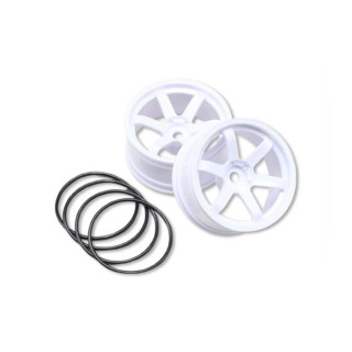 Yokomo 6 spoke wheels for drift offset 7 / white (2 pieces each) [TW-5313W7]