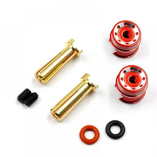 Yeah Racing Aluminum Grip 5mm Barrett Plug Red [WPT-0160RD]