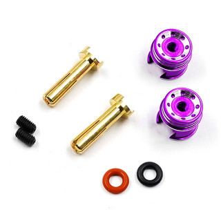 Yeah Racing Aluminum Grip 4mm Barrett Plug Purple [WPT-0159PP]