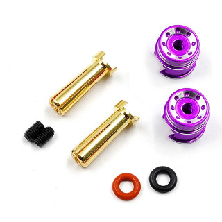 Yeah Racing Aluminum Grip 5mm Barrett Plug Purple [WPT-0160PP]