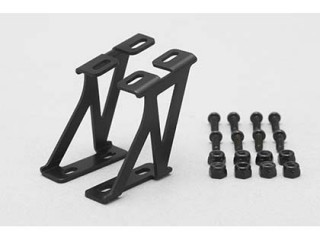Yokomo Aluminum wing stay (black/mid type) [D-057MA]