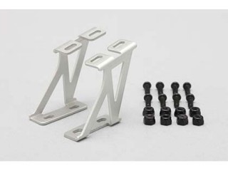 Yokomo Aluminum Wing Stay (Silver/Mid Type) [D-056MA]