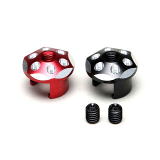 Yokomo Aluminum Battery Plug Cap (Red/Black) [RP-121-1]