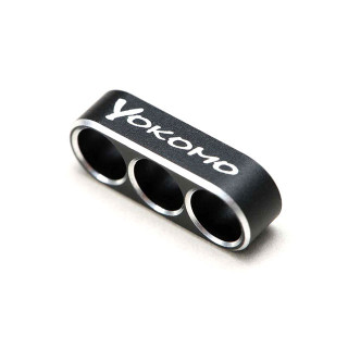 Yokomo Aluminum 12-gauge wire guide (black/3 holes) [ZC-WGB3]
