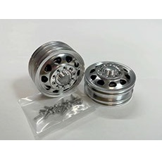 AKAIDO 1/14 Metal front wheel for big truck 2pcs [AK0102]