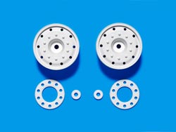 Tamiya Semi-wide wheel (hexagonal hub for 30mm wide tire) white [TROP-43]