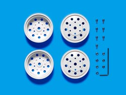 Tamiya Rear wheel (for 22mm wide double tires) White [TROP-42]