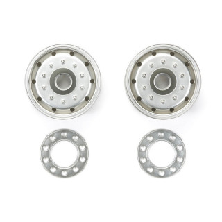 Tamiya Matte chrome semi-wide wheel (for 30mm wide tires) [TROP-20]