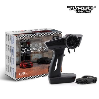 HiTEC TURBO RACING 1/76 Scale C75 Black On-Road Car [C75-BK]