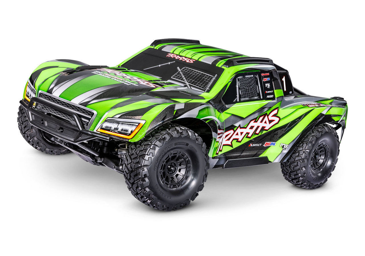 TRAXXAS 4WD MAXX SLASH TRUCK GREEN EDITION RTR EP W/ TQ 2.4GHZ RADIO [102076-4-GRN]