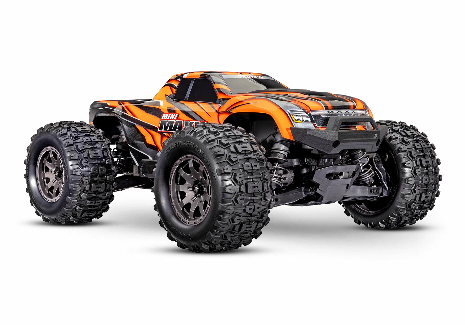 TRAXXAS 1/16 MINI MAXX 4WD MONSTER TRUCK ORANGE VERSION RTR EP W/ TQ 2.4GHZ RADIO SYSTEM [107154-1-ORNG]