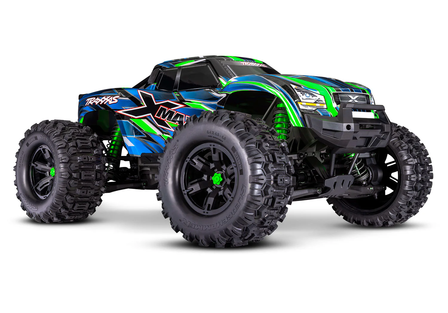 TRAXXAS 1/5 X-MAXX BELTED TRUCK GREEN EDITION RTR EP W/ TQ 2.4GHZ RADIO [77096-4-GRN]