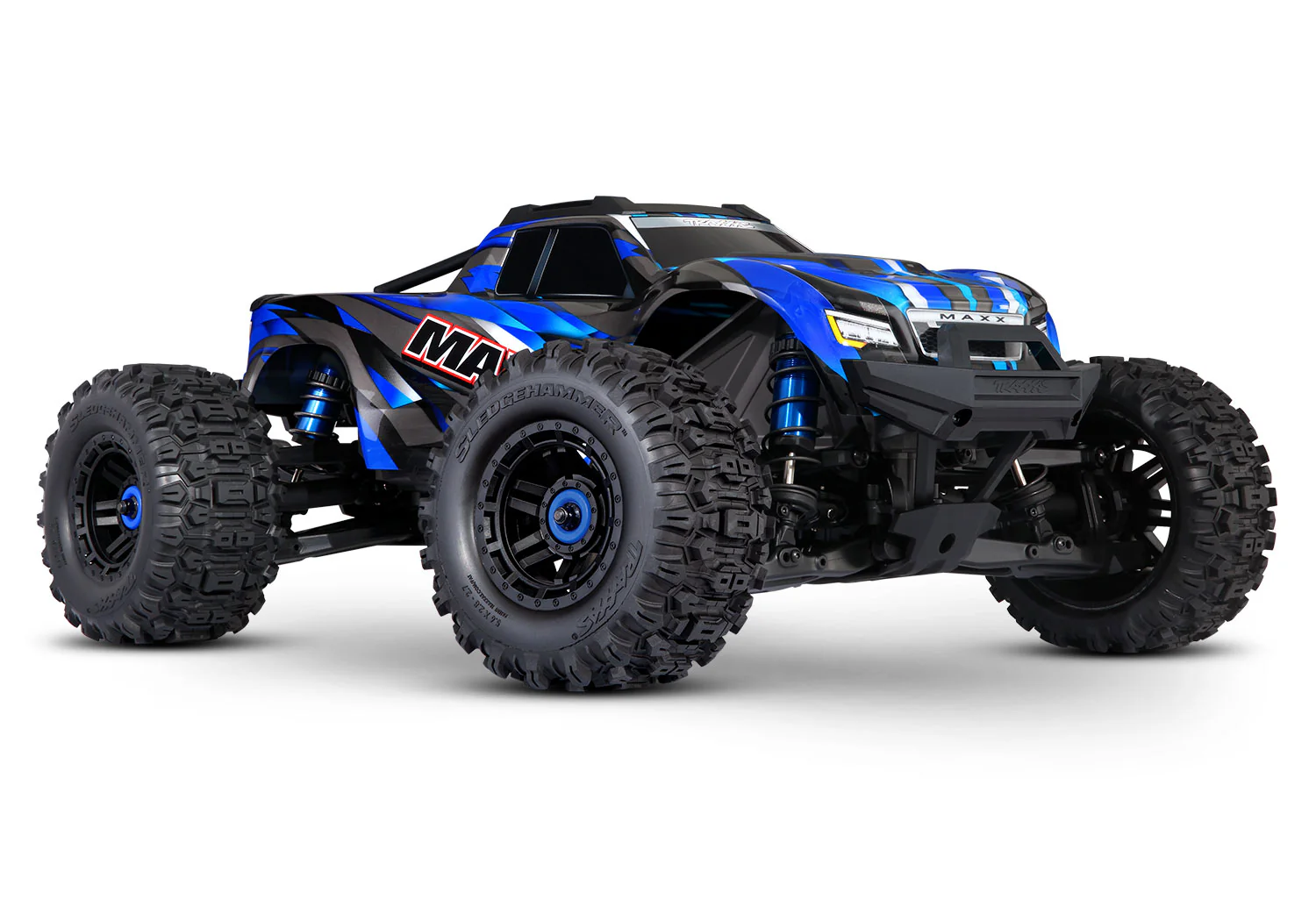 TRAXXAS 1/10 WIDE MAXX 4X4 BRUSHLESS MONSTER TRUCK RTR BLUE VERSION W/ TSM TQI RADIO [89086-4-BLUE]