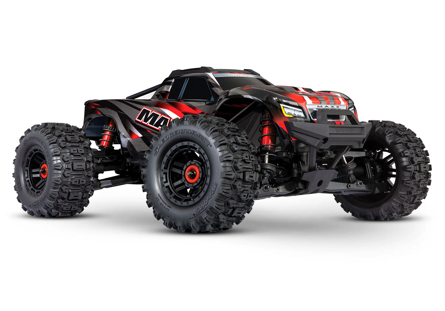 TRAXXAS 1/10 WIDE MAXX 4X4 BRUSHLESS MONSTER TRUCK RTR RED VERSION W/ TSM TQI RADIO [89086-4-RED]