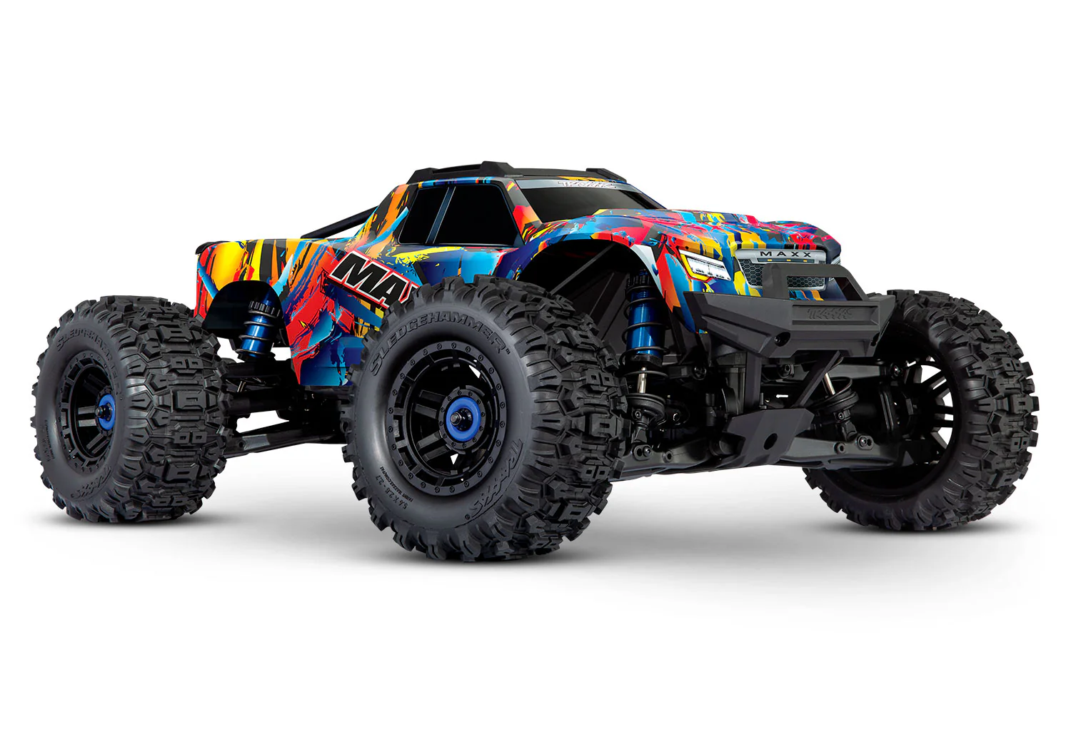 TRAXXAS 1/10 WIDE MAXX 4X4 BRUSHLESS MONSTER TRUCK RTR ROCK N ROLL VERSION W/ TSM TQI RADIO [89086-4-RNR]
