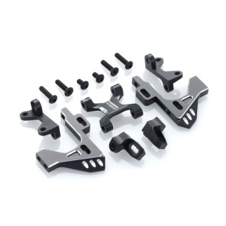 Overdose Aluminum Front Bulkhead Type-3 (For GALM Series/Black) [OD3440]