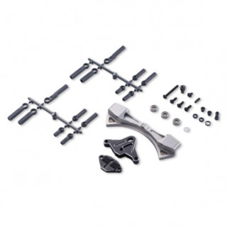 Overdose Aluminum Curved Slide Rack Steering Set Type-3 (For GALM Series Black) [OD3939]