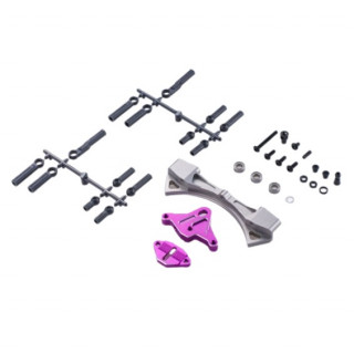 Overdose Aluminum Curved Slide Rack Steering Set Type-3 (For GALM Series Purple) [OD3937]