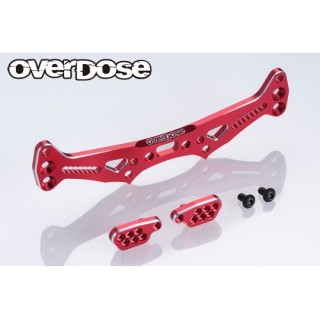 Overdose ES Aluminum Rear Shock Tower GALM Series Red [OD3855]