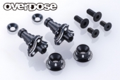 Overdose Aluminum One Piece Axle Shaft Type-2 (For OD/RWD Front/7mm/Black) [OD3988]